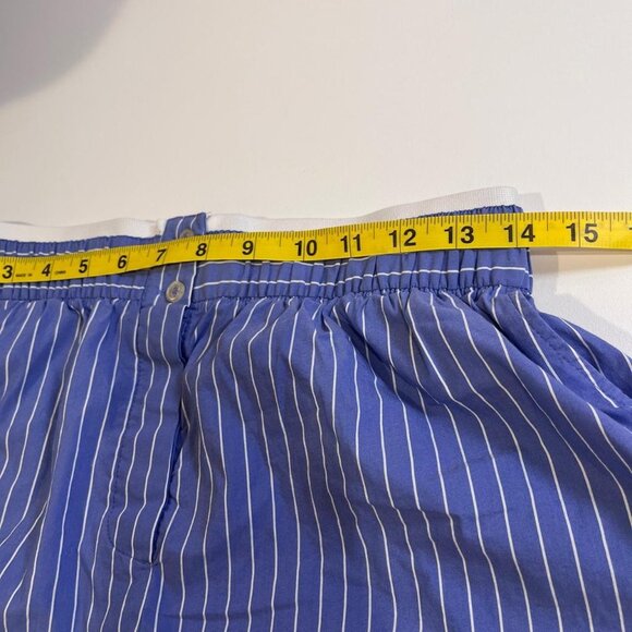 zara blue and white striped boxer shorts size small - Picture 6 of 8